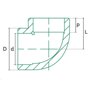 Diagrama PP-R Codo 90° Tuboplus