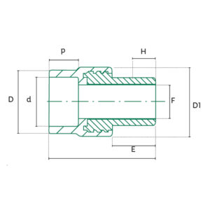 Diagrama PP-R Conector macho 2
