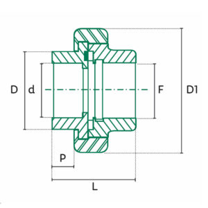 Diagrama PP-R Tuerca unión mixta 2
