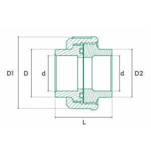 Diagrama PP-R Tuerca unión plástica