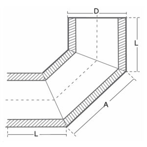Diagrama PPR-CT Codo 90º (Fusión a socket)