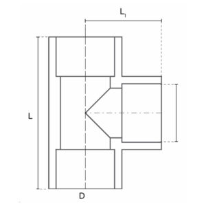 Diagrama PPR-CT Tee (Fusión a socket) 2