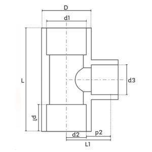 Diagrama PPR-CT Tee reducida central
