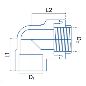 Diagrama Aire Acondicionado Codo a 90° r.h. hexagonal pp