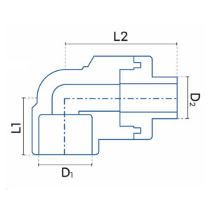 Diagrama Aire Acondicionado Codo a 90° r.m. pp