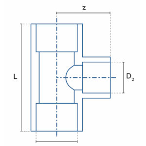 Diagrama PPR-CT RP+FV Conector R.H. Tee reducida