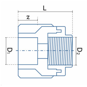 Diagrama PPR-CT RP+FV Conector R.H. tuerca hex