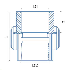 Diagrama PPR-CT RP+FV Tuerca unión r.h